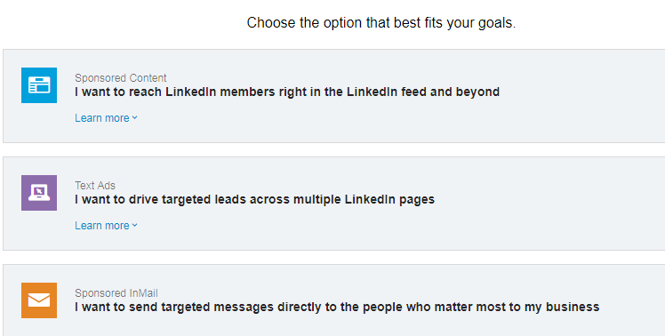 Types of LinkedIn Advertisement