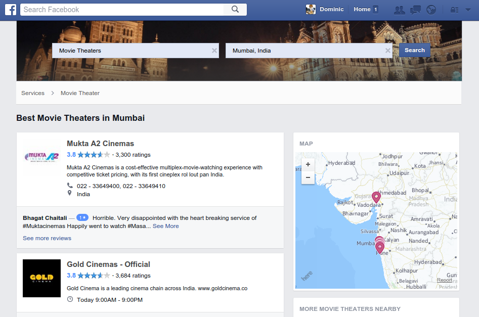 Facebook Local Business Services Example