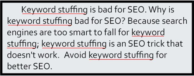 Keyword Stuffing is Bad for SEO