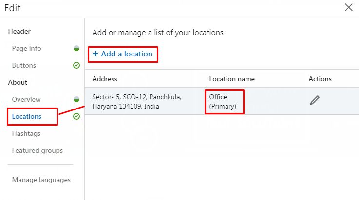 Linkedin Location addition feature