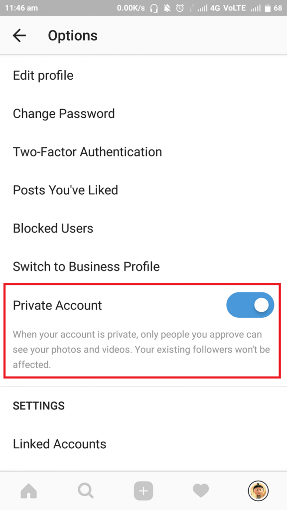 Never Make Your Business Account Private