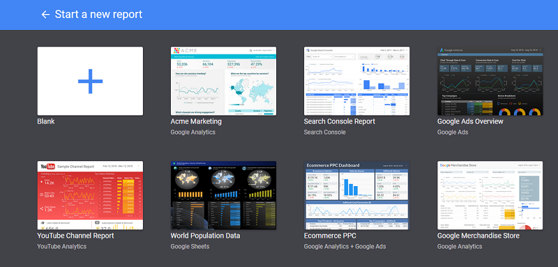 Google Studio Sample Reports