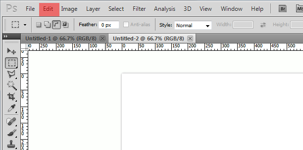 How to change the measurement units in Photoshop