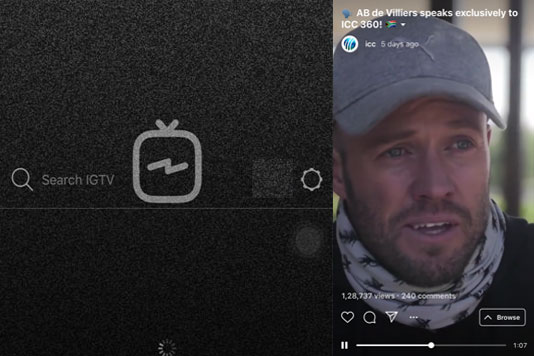 IGTV starts playing as soon as you open up the app